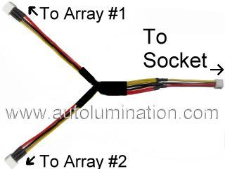 y splitter Connector.  Instrument Panel Gauge Colored Led Bulbs Lights Lamps