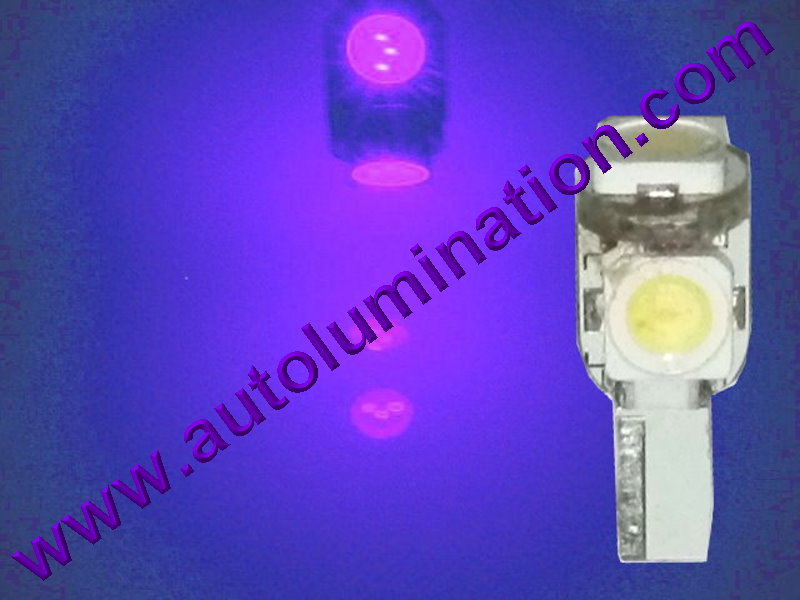 Partsam 10X Purple T5 74 37 2721 3-SMD LED Bulbs Instrument Cluster Dash Gauge Side Light Bulb 