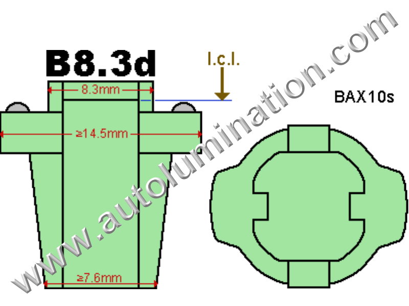 Neowedege,Neo Wedge,Instrument Panel,Gauge,Bulbs,Lights,Lamps, B8.3D, 2741, 24 Volt