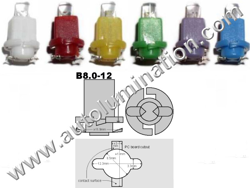 Neowedge Instrument Panel Gauge Bulbs Inverted Led B8 B8 17022 B8.0-12 B8,B8,17022,B8.0-12