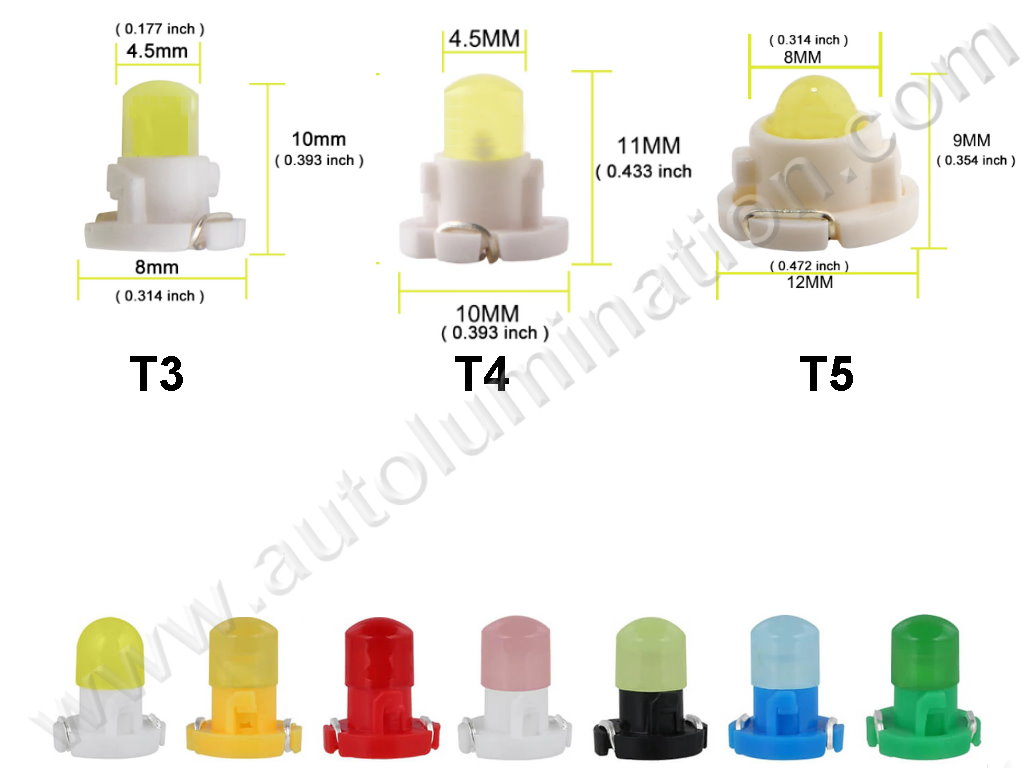 T3 T4 T5 Neowedge COB 1led  Instrument Panel Gauge Colored Led Bulbs Lights Lamps T4.2,T4.7,39397-SA5-003,35852-SEP-A02,35853-SDA-A01,81850-35050,79674-S3N-941,79609-S02-A11,79607-SHJ-S01, 36773-SEP-A01,35851-sm4-003,36774-SEP-A01,79628-S2a-003,35855-S2A-003,35851-S2A-003,35855-S2A-A11,5019519-AA, 4897949AA, 79609-S02-A01