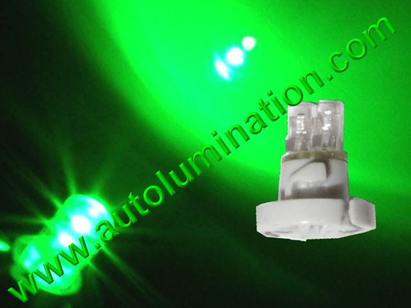 T5 sur culot 2x Ampoule B8.5D BX8.5D BAX10D LED SMD Vert Green Neo Wedge 