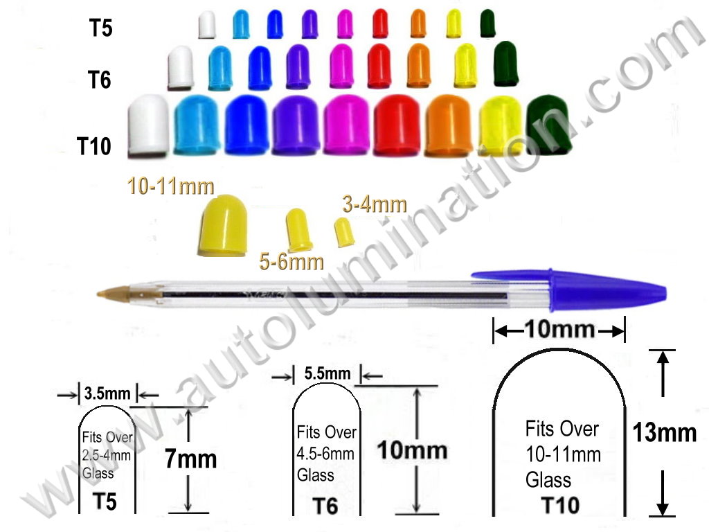 Silicone Colored Bulb Caps