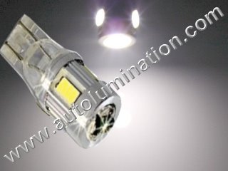 LED Light 5W 194 White 5000K Two Bulbs Front Side Marker Parking Replace OE T10 