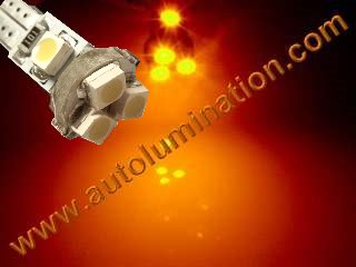 24 T6.5 T6-1.2 T2-1/4 5LED 3528 Bulbs Matrix Amber led bulbs