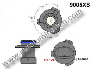 9005xs Bulb Base Dimensions Schematic Configuration