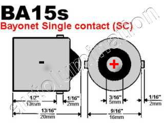 Ba15s Zinc Plated Steel Tail, Brake, Turn Ba15s Bayonet Single Circuit Zinc Plated Steel Pigtail Connector Socket Receptacle 16 Gauge