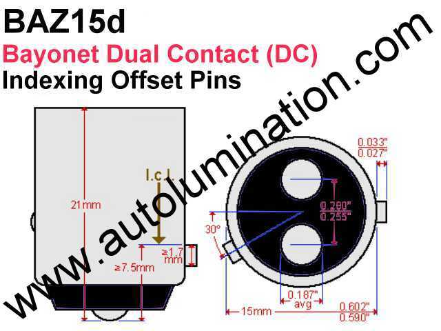 Baz15d 7225 Empty Metal Lower Bayonet Bulb Base