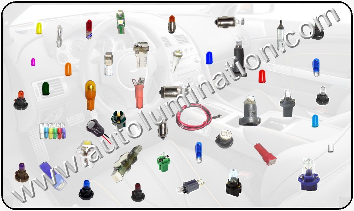 Instrument Panel Cluster, Dashboard, Clock, Gauge Neowedege LED Glass Filament Bulbs