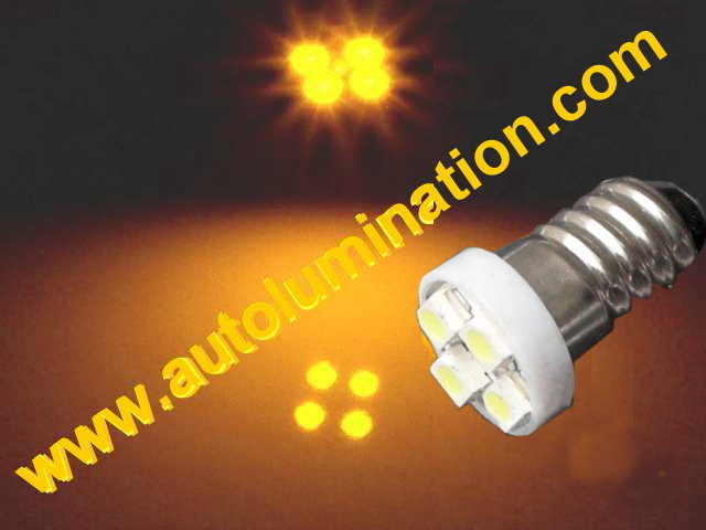 thumbnail image 2 of 2x Warm White 6V E10 Screw 5 SMD LED Bulbs – Classic Car, Scooter, Torch – E10 MES, 100LM 2 of 2