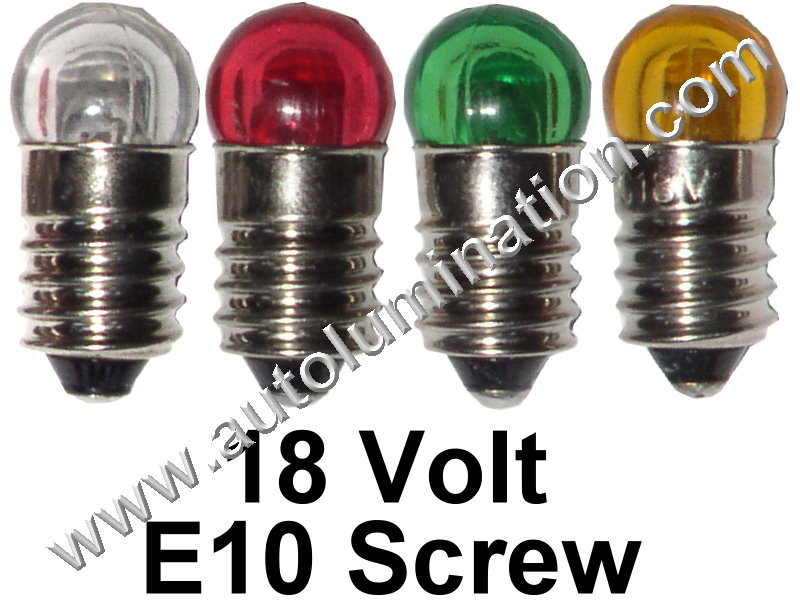 5 EACH COLOR # 1447 LIONEL PARTS RED /& GREEN 18 VOLTS SCREW BASE BULB