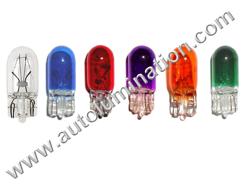 161 T10-Wedge 14V Dyed Glass Incandescent Bulb