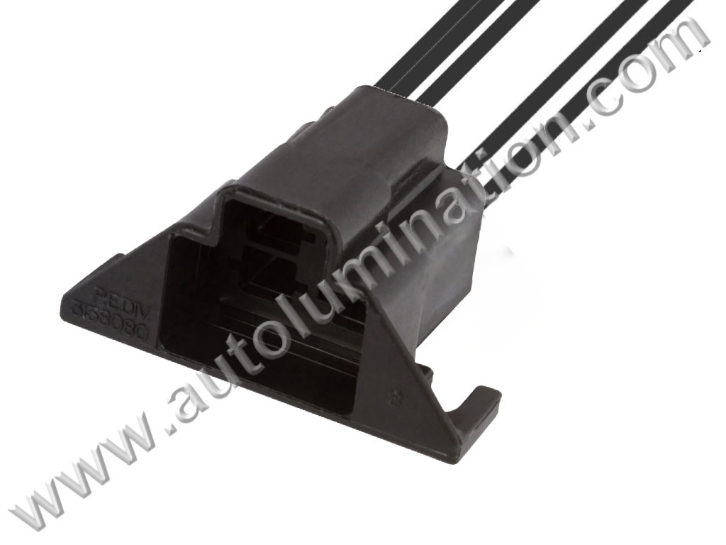 Pigtail Connector with Wires,,03138080,,Packard, Delphi, Aptiv ,56 Series,,black,03138080,,,GM, Chevrolet, Chrysler