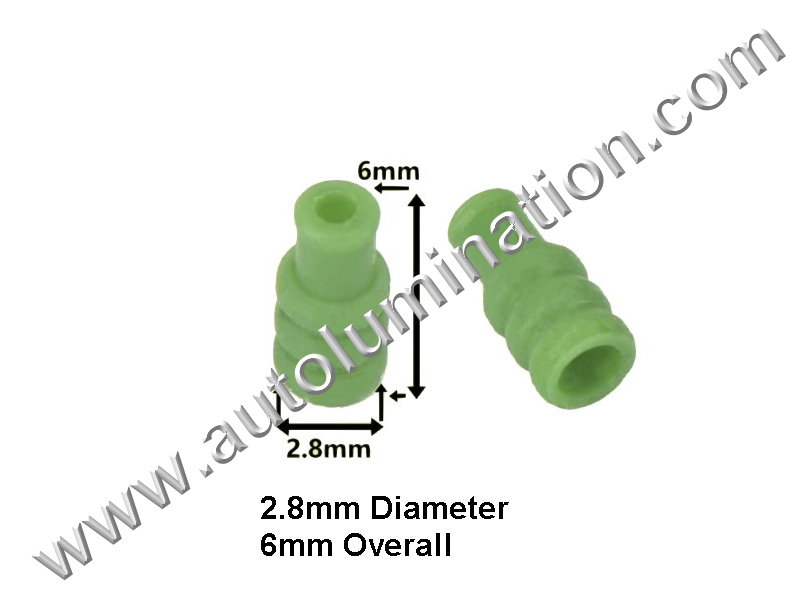 Silicone Rubber Connector Weatherproof Grommet Seal ,2.8mm Diameter,6mm Overall,,,,,