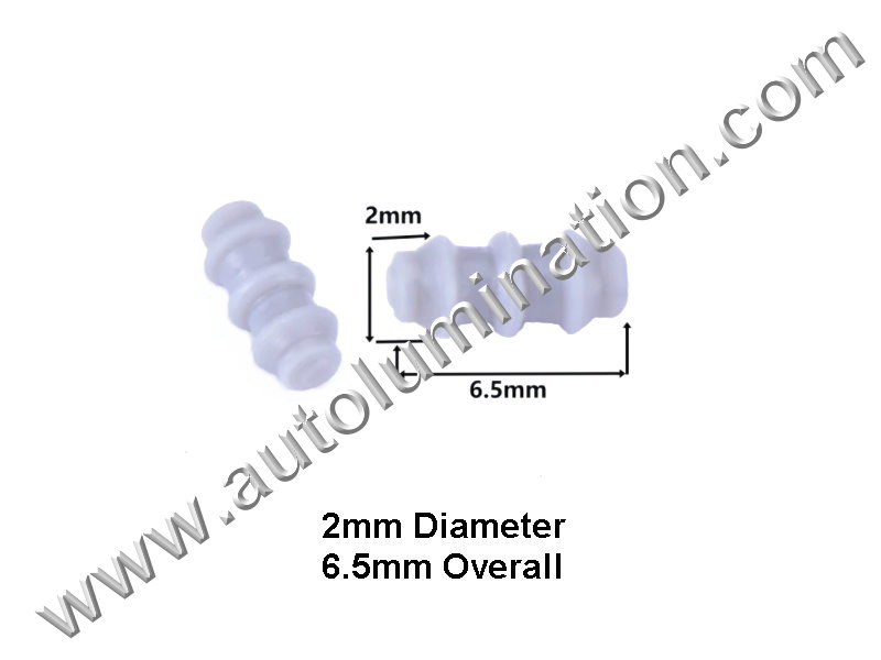 Silicone Rubber Connector Weatherproof Plug,2mm Diameter,6.5mm Overall,,,,,