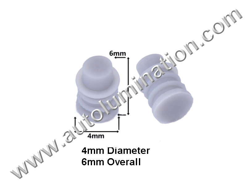 Silicone Rubber Connector Weatherproof Plug,4mm Diameter,6mm Overall,,,,,