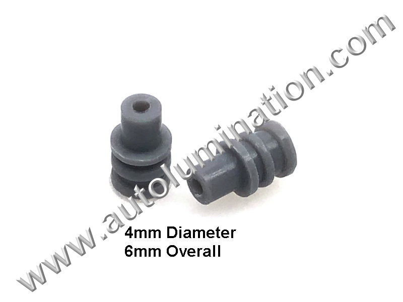 Silicone Rubber Connector Weatherproof Grommet Seal ,4mm Diameter,6mm Overall,,,,,