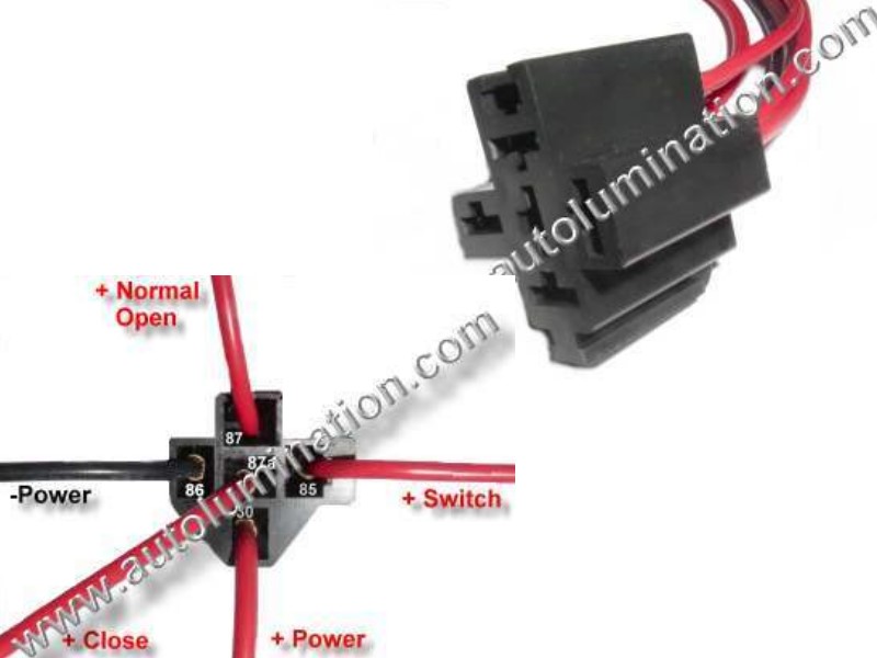 PER-281 & 074-5 Relay End Housing 12 10 Gauge Connector Pig Tail 4 5 Pin Harness 