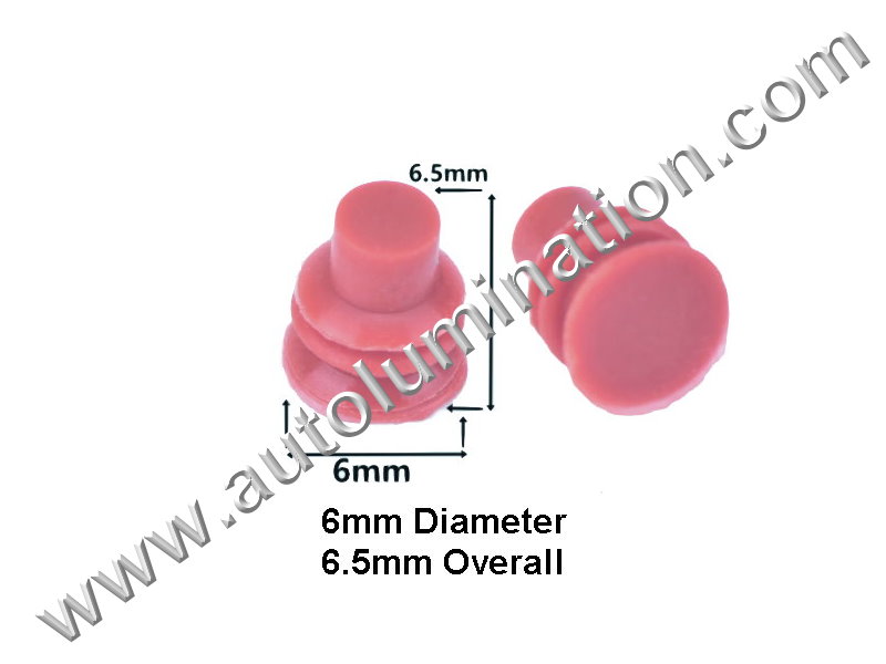Silicone Rubber Connector Weatherproof Plug,6mm Diameter,6.5mm Overall,,,,,
