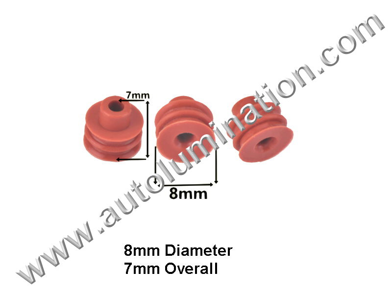 Silicone Rubber Connector Weatherproof Grommet Seal ,8mm Diameter,7mm Overall,,,,,