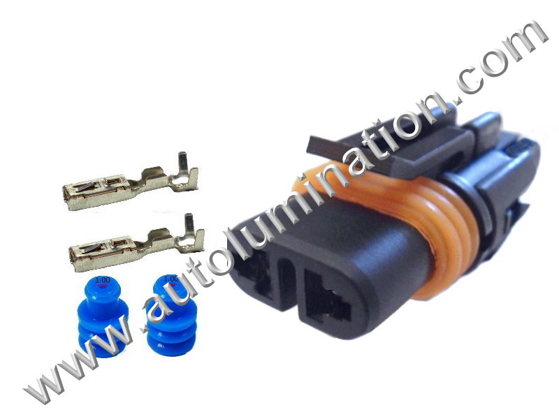 Connector Kit,800-Series-Straight,,,,,,,,880, WPT-122, 1U2Z-14S411-YA,,,TPS, TPI,880 Headlight, Foglight,,,GM, Pontiac, Chevy, Camaro, Firebird