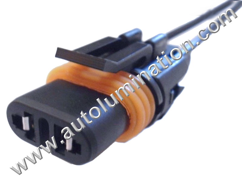 Pigtail Connector with Wires,800-Series-Straight,,,,,,,,880, WPT-122, 1U2Z-14S411-YA,,,TPS, TPI,880 Headlight, Foglight,,,GM, Pontiac, Chevy, Camaro, Firebird