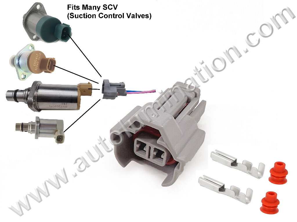 Connector Kit,8981455010,,,Denso,,,CE2315,,,SCV, Diesel Suction Control Valve,Fuel Injector,Oil Pump,Solonoid,Isuzu, Toyota, Nissan, Lexus