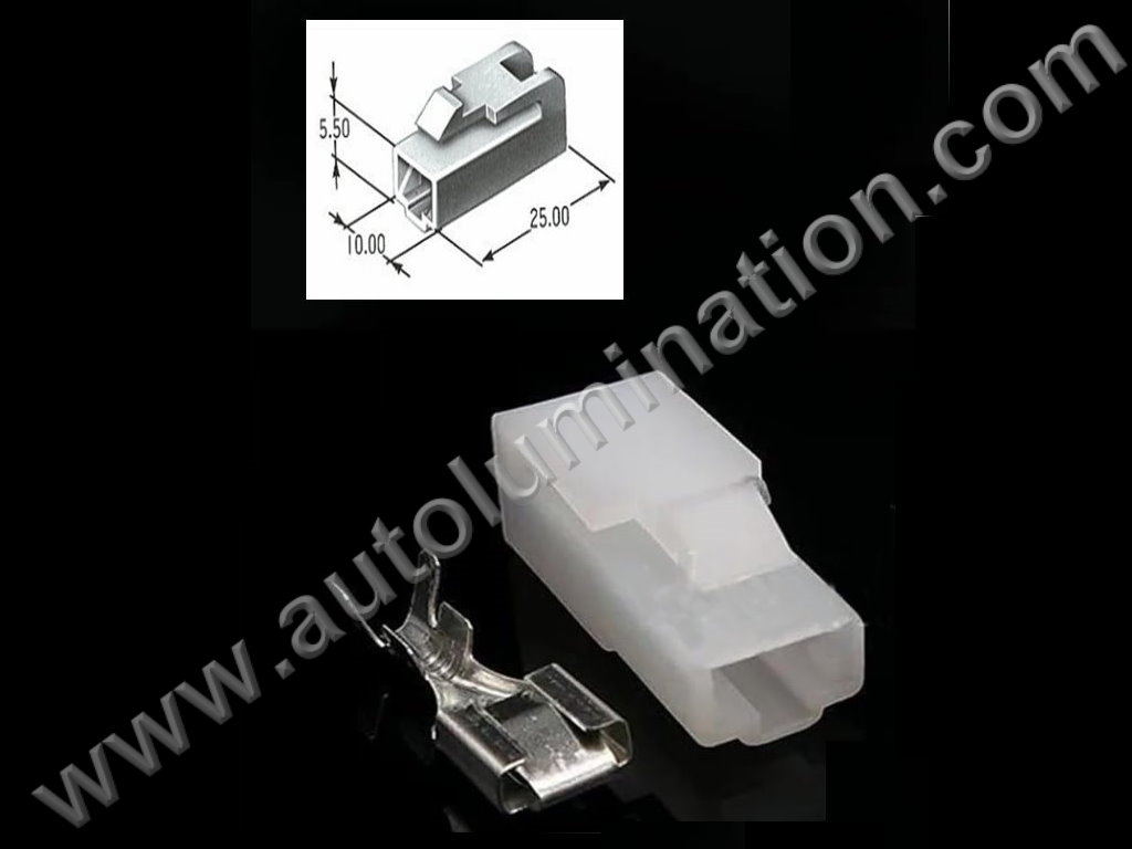 Connector Kit,HD012R-6.3-11J,,,AMP/TE, Sumitomo, Yazaki,,,CE1074,172128-1, 6070-1611, 7123-2810,,AC Air Conditioning Compressor Clutch,,,,Toyota, Honda, Mazda