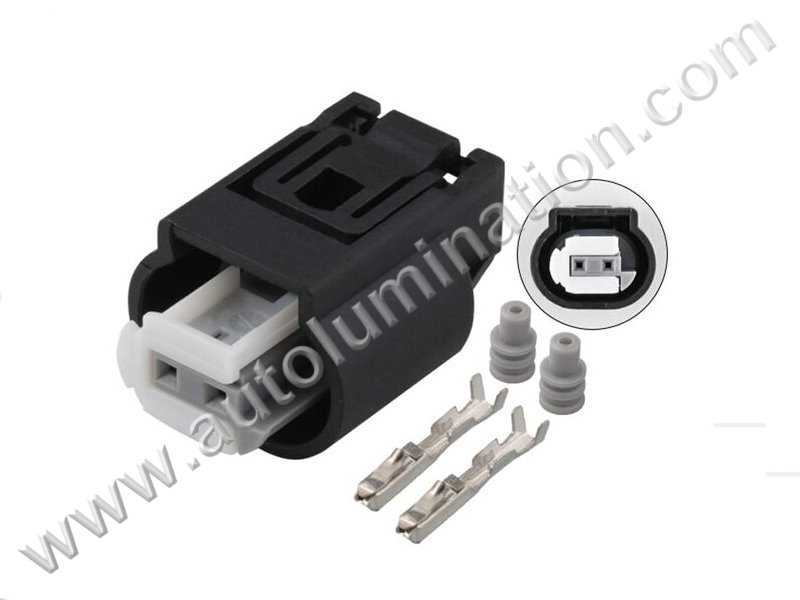 Connector Kit,Special 2P-0.7-16,,,Tyco, Amp,,,,1718555-1, 968405-1, 2 hole female cable connectors, CKK7021W-0.7-21,CKK7021W-0.7-21,,,Temperature Sensor,,For BMW, Mini