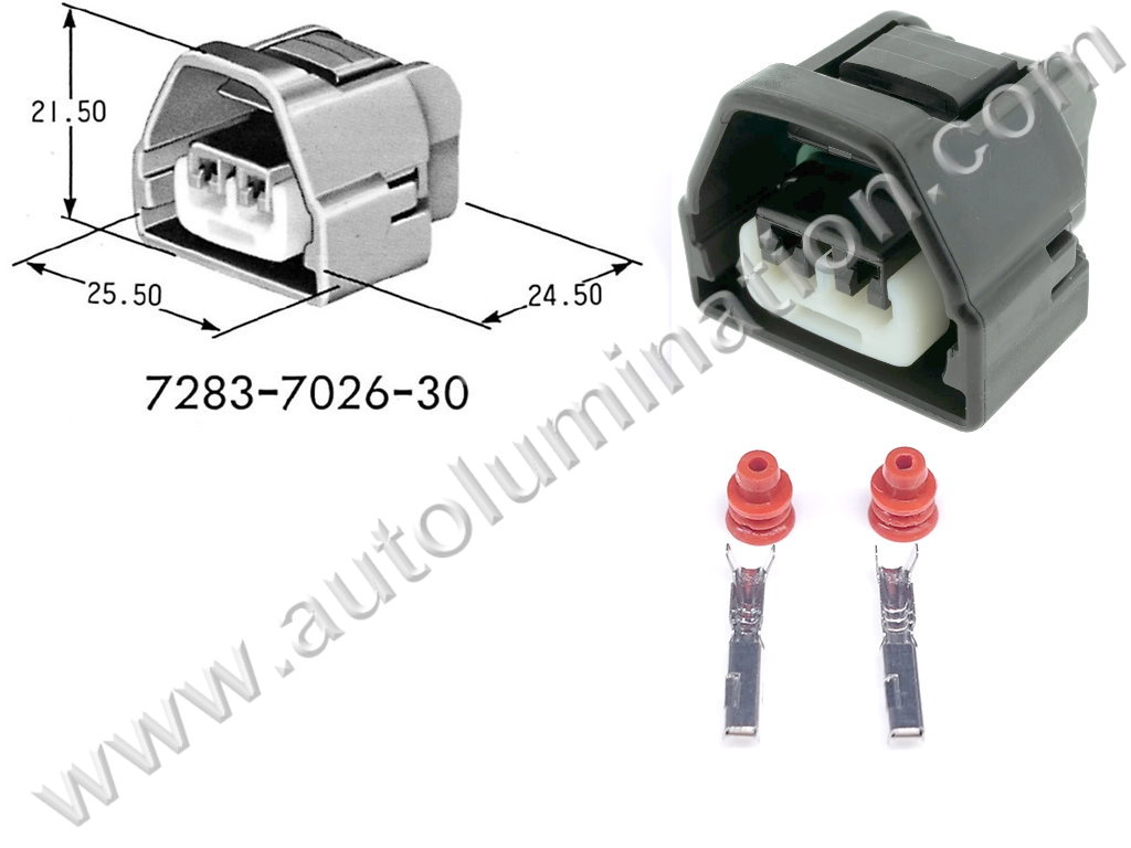 Connector Kit,,,,Yazaki,,,,7283-7026-30, 90980-10887,,Crankshaft Position Sensor,,,,Toyota, Lexus