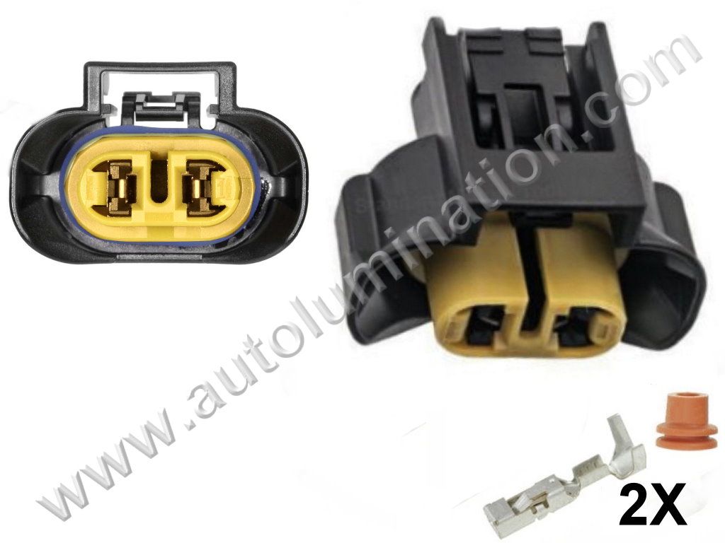 Connector Kit,,,,,,G81B2,CE2066B,22855316, S2611, 1P2076,HAIDIE #:HD025F-2.8-21J,Headlight,Foglight,H8, H11,,GM, Chevy, Honda, Acura, Fiat, Jeep, Chrysler, Buick