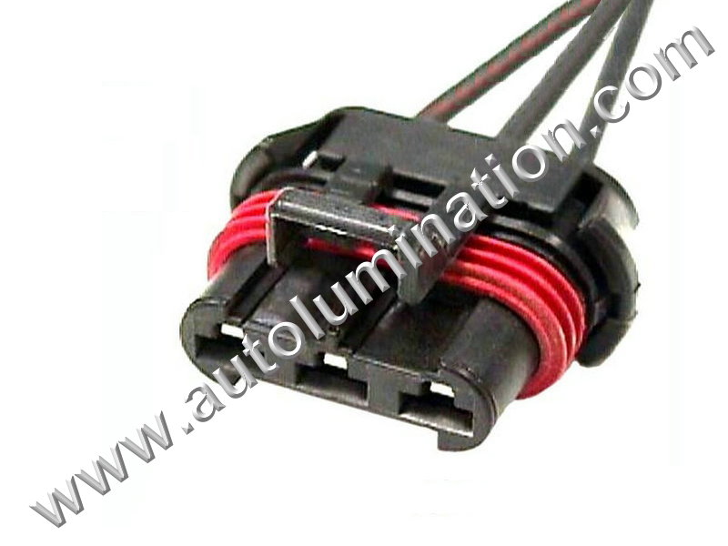 Pigtail Connector with Wires,3wirepig0024, 3pin012,,,Delphi,F25E3,,,12124685,,Oil Pressure,Blower Motor,Coolant Fan,,Dodge, GM,Cummins,Ford