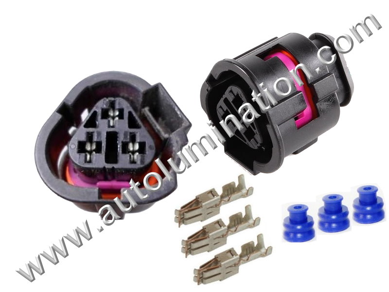 Connector Kit,3wirepig0033-1,,,,,,,1j0973203,,Fan Switch,Temperature Sensor,Coolant Radiator Fan,,Audi, MK1, VW, Jetta