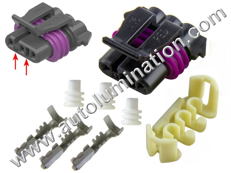 Connector Kit,3pin0034,,,Aptiv, Delphi, Packard, Metri-Pack 150,C11E3,,,12131792,88986451, 645-785, 13585316,,MAF, CAM mate seal, TPA,Mass Air Flow,,,GM, Ford