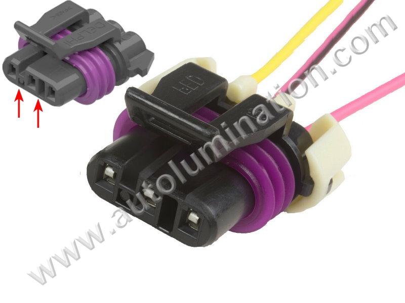Pigtail Connector with Wires,3pin0034,,,Aptiv, Delphi, Packard, Metri-Pack 150,C11E3,,,12131792,88986451, 645-785, 13585316,,MAF, CAM mate seal, TPA,Mass Air Flow,,,GM, Ford