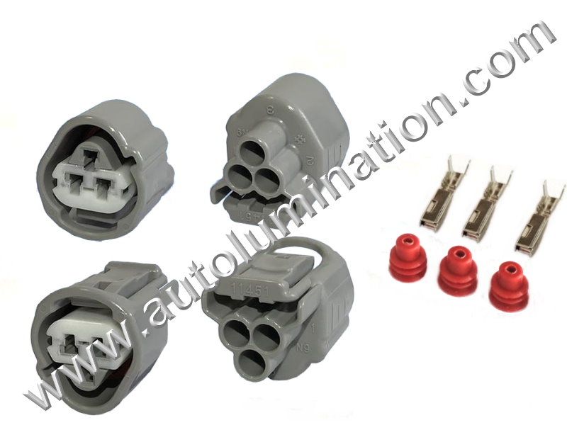 Connector Kit,3pin0074,,,Sumitomo,,Y63C3,,90980-11451,9098011451,,Coolant temperatue sensor,Alternator,TPS Boost MAP Sensor,,Toyota, Lexus, Scion, Polaris, Suzuki