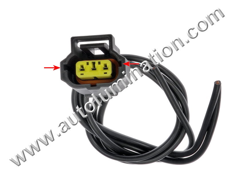 Pigtail Connector with Wires,73l0014,,,TE Connectivity,Tyco,Amp,B27B3,,,F81Z-10346-EARM,5715PT, WPT118, 1P1243, PT5751,184038-1,,Alternator,Brake Fluid Level Sensor,,,Ford