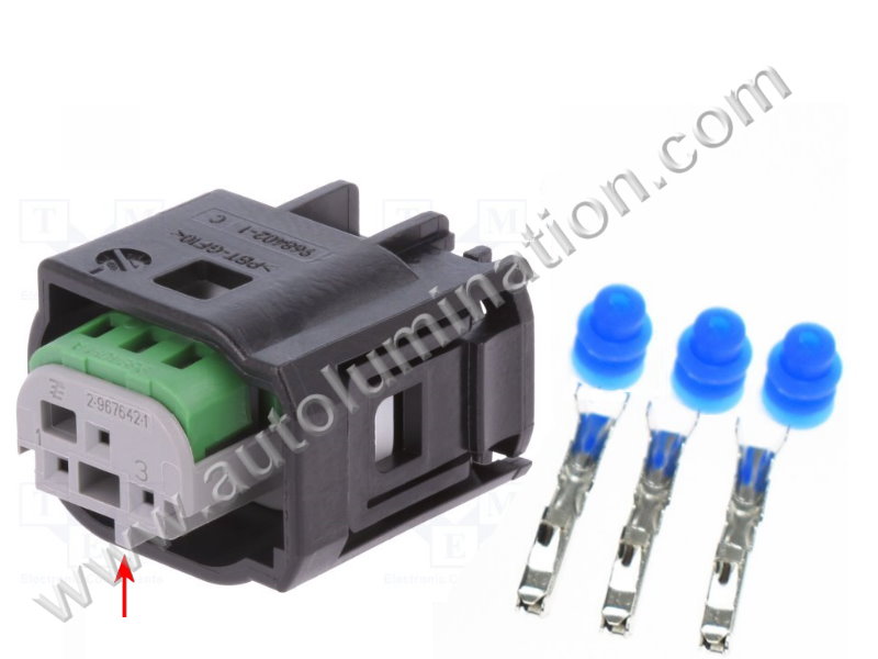 Connector Kit,,,,Amp, TE,B57C3,,,WPT-1162, 3U2Z-14S411-CCB, WPT-1100, AU2Z-14S411-ARA, WPT-223, 4B0 972 883, A 2-967642-1,,Park Assist Sensor - Front,Sensor - Reverse Park Aide, RPA, Switch A/C Pressure Cut Off, Sensor Brake Pressure,,,Ford, Lincoln, Mercury, Mazda