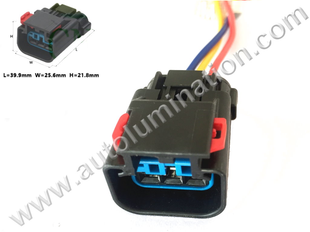 Pigtail Connector with Wires,Lamp0023,,,Aptiv, Delphi, Apex,,H64B3,,54200308,1121700328ES001,54200309,54200311,54200313,4897087AA,645-187,S738,12126471,12167146,15305859, 4897087AA, 88953349,5781C,,Camshaft Position Sensor, CPS,Headlight,Turn Signal,Ignition Coil, Oil Pressure, Windshield Wiper Motor,Jeep, Cadillac, Dodge, Chrysler, Plymouth