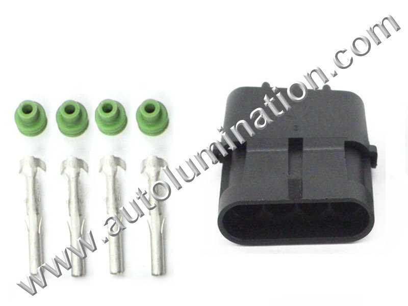 Connector Kit,Weatherpack Flat (Female),PT429,PT519, PT1906, PY2143,,Delphi, Aptiv,Weatherpack,,CE4141M,12117387, 12116256, 88860461, 88861071, 12010974 ,,,,,,GM, Ford