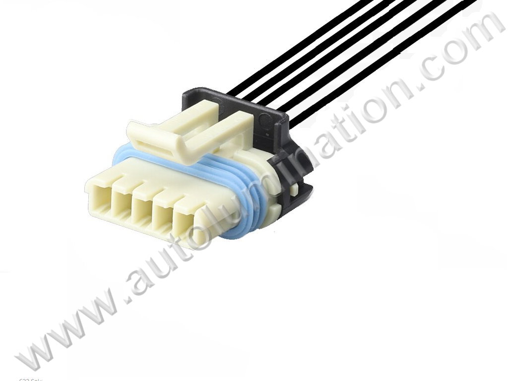 Pigtail Connector with Wires,Female,F5-004,60L0005,Aptiv, Delphi,G31B5,,,,,MAF, Mass Air Flow Position Sensor,EGR, Exhaust Gas Position sensor,TPI, Throttle Position Indicator,,GM, GMC,Chevy