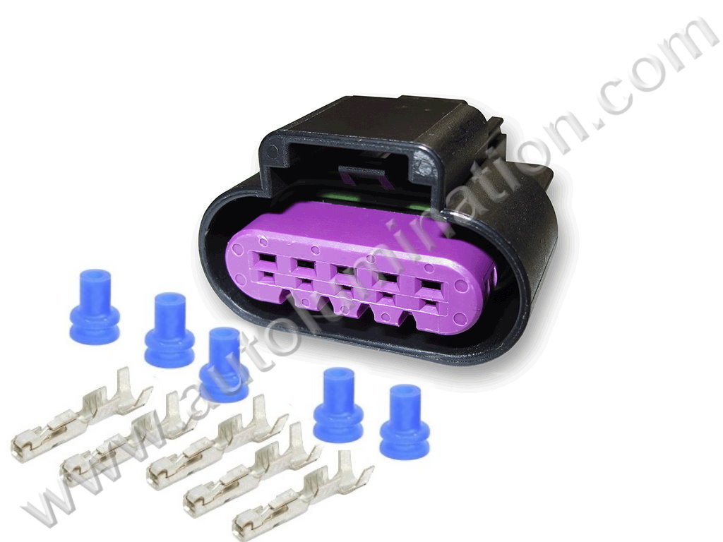 Connector Kit,Female,F5-006,5wirepig0006,Aptiv, Delphi,R43B5,R43A5,R43D5,,,,,Brake/Tail Light Junction,MAF, Mass Air Flow,Radiator Fan,,GM, GMC,Chevy