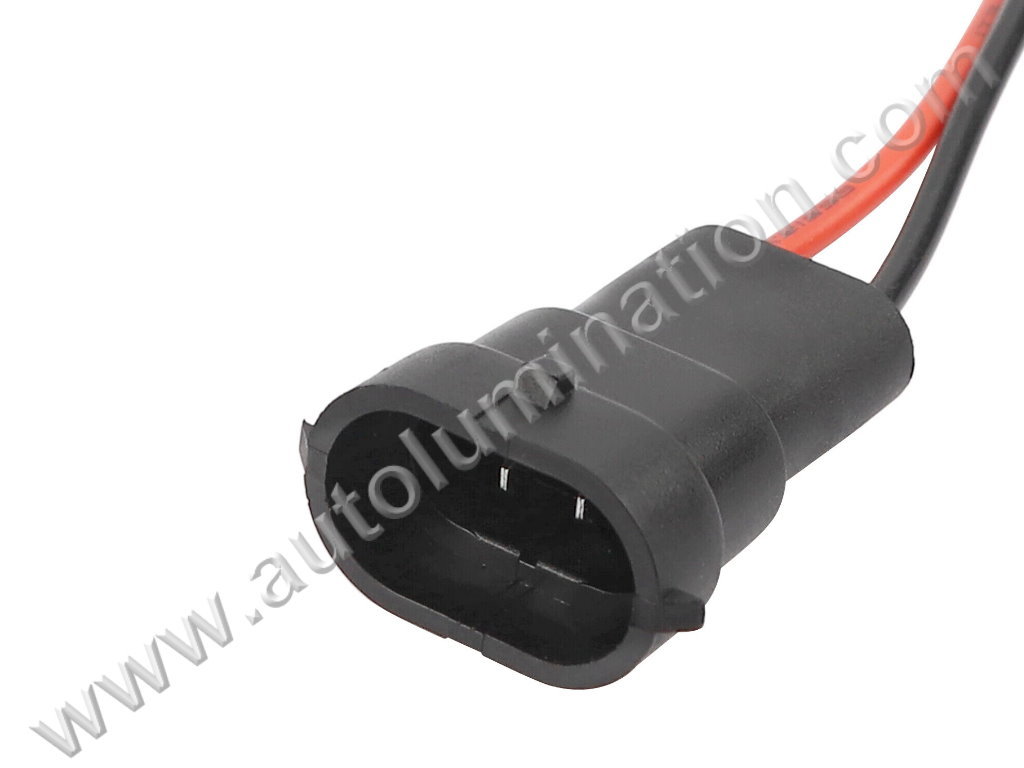 Pigtail Connector with Wires,,,,,,H61C2,,,9005,9005,,HEADLIGHT HIGH BEAM,FOG LIGHT,,,Buick, Cadillac, Chevy, Chrysler, Dodge, Ford, GMC, Jeep, Toyota