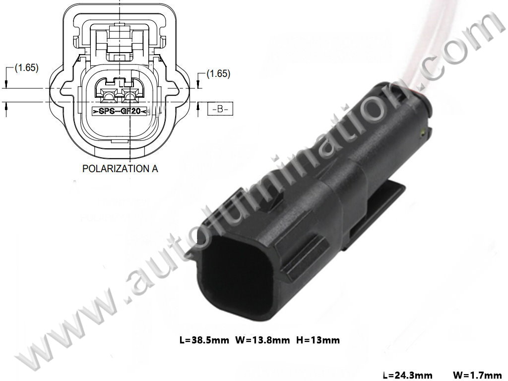 Pigtail Connector with Wires,,,,Molex,MX-64,B23C2 Male,,,,,,,,