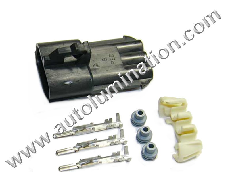 Connector Kit,3pin0013,,,Delphi,G15A3,,,15358681,,Oil Pressure,Blower Motor,Coolant Fan,,Dodge, GM,Cummins,Ford