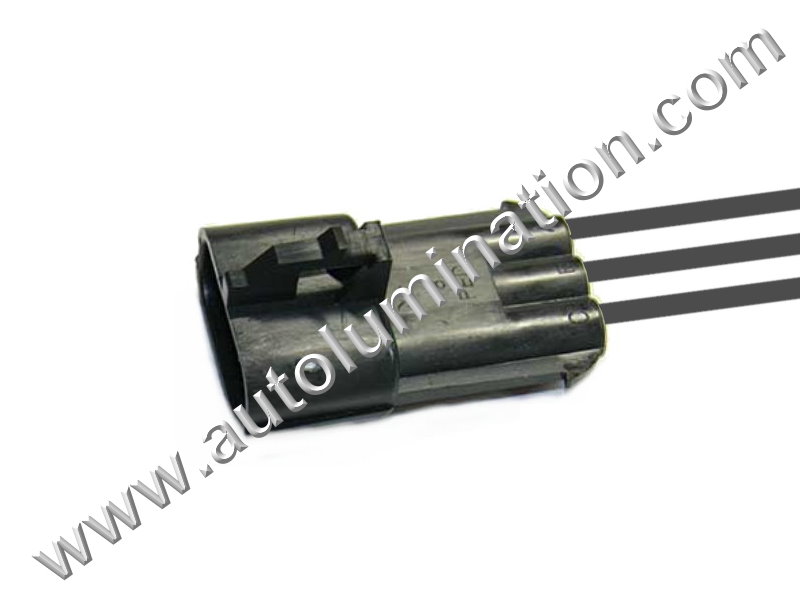 Pigtail Connector with Wires,3pin0013,,,Delphi,G15A3,,,15358681,,Oil Pressure,Blower Motor,Coolant Fan,,Dodge, GM,Cummins,Ford