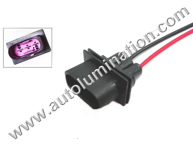 Pigtail Connector with Wires,3wirepig0072,,,,,,,1j0-906-443,,Coolant Radiator Fan,,,,Audi, MK1, VW, Jetta. Beetle