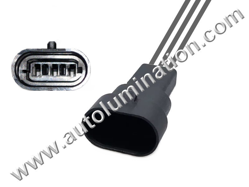 Pigtail Connector with Wires,3wirepig0053-MALE,,,AC Delco,,,,2812F,12085483, 12167116,PT105, PT782, 645-786, 12162280 ,,ICM Ignition Control Module,EGR, Coolant Fan Radiator,Coolant Level Sensor,Temperature Sensor,Dodge, GM