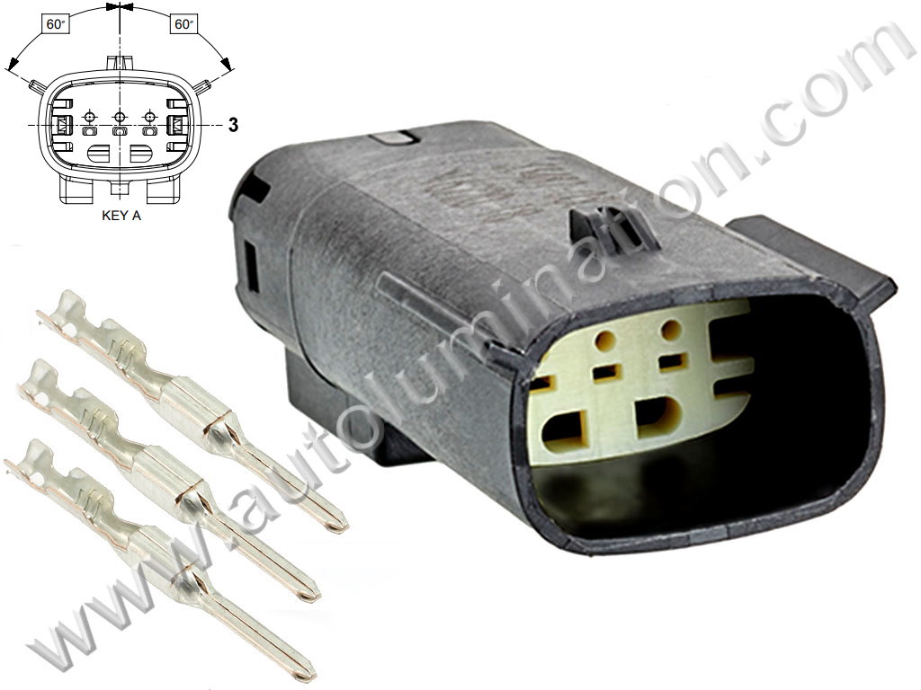 Connector Kit,,,,Molex,MX150,B83B3,,334810301, 33481-0301,,Daytime Running Lamp,Fog Lamp, Hood Sensor,,,,Chevy, Lincoln, Ford