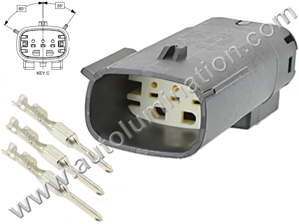 Connector Kit,,,,Molex,B71B3 Male,,,33481-0322, 33481-3322, 334810322, 334813322,,Daytime Running Lamp, Emblem Lamp, Fog Lamp, LED Lamp,,,,Chevy, Lincoln, Ford